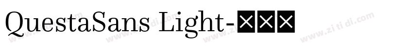 QuestaSans Light字体转换